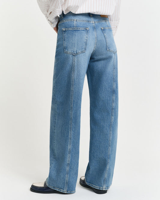 Relaxed Fit Straight Seam Jeans