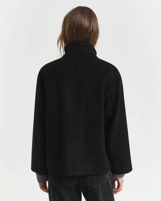 Short Wool Zip Jacket