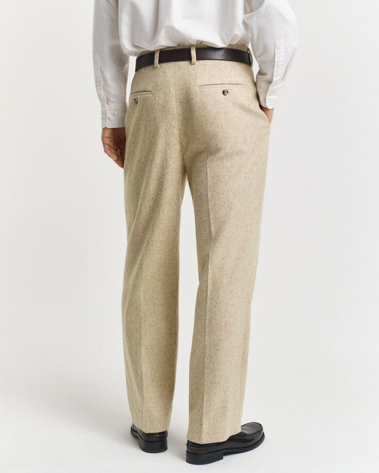Relaxed Fit Nepps Herringbone Suit Pants