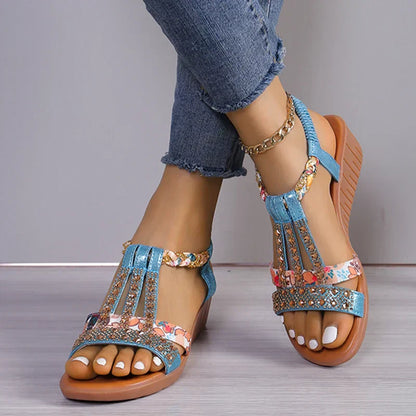 Women's New Summer Rhinestone Open Toe Orthopaedic Sandals