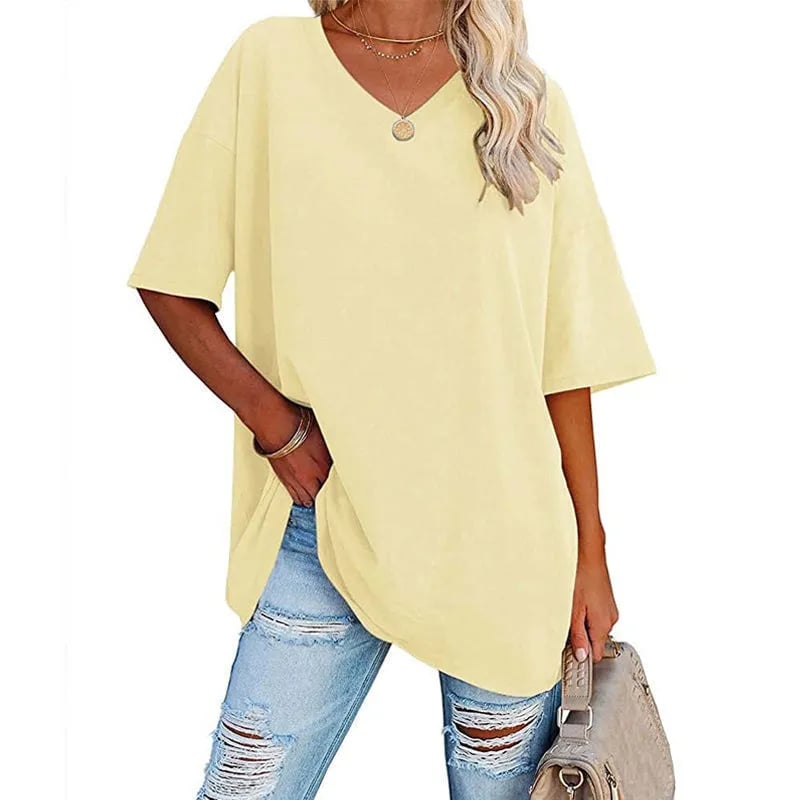 🔥Up to 69% OFF Today🔥Women Summer 2025 Tops Casual V-neck T-shirts