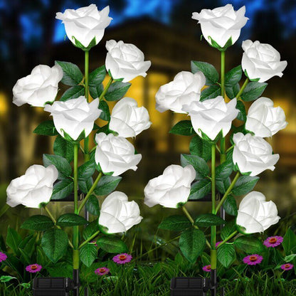 [🏆49% OFF]Chikalabs Garden Rose Solar Flower Stake Lights