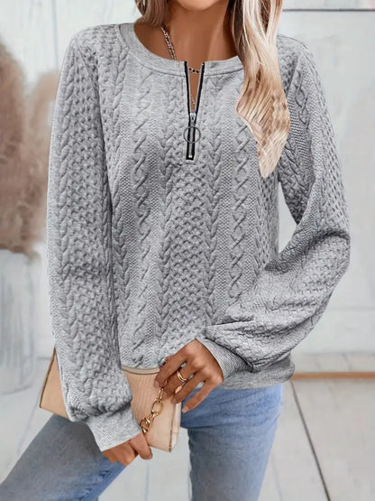 ✨Best-1 Sale Sweatshirt 2025✨Women's Elegant Snake Print Zip-Up Sweatshirt Long Sleeve Round Neck Casual Pullover