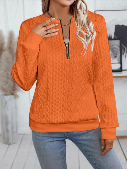✨Best-1 Sale Sweatshirt 2025✨Women's Elegant Snake Print Zip-Up Sweatshirt Long Sleeve Round Neck Casual Pullover