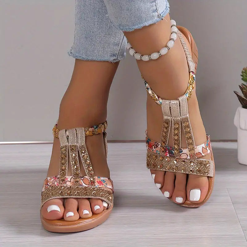 Women's New Summer Rhinestone Open Toe Orthopaedic Sandals