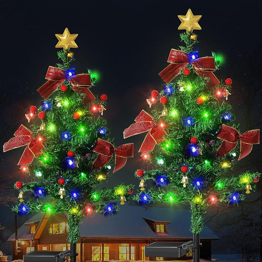 🎄Chikalabs Garden Holiday Decorations Solar Christmas Tree Lights