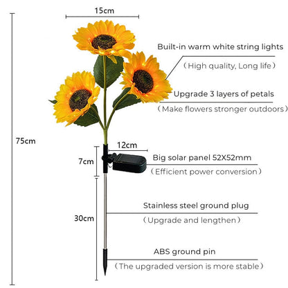 🔥LAST DAY SALE🌻Chikalabs Garden Waterproof Solar Sunflower Light🔥