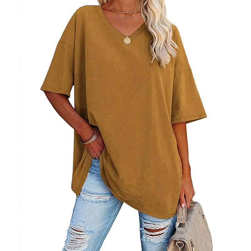 🔥Up to 69% OFF Today🔥Women Summer 2025 Tops Casual V-neck T-shirts