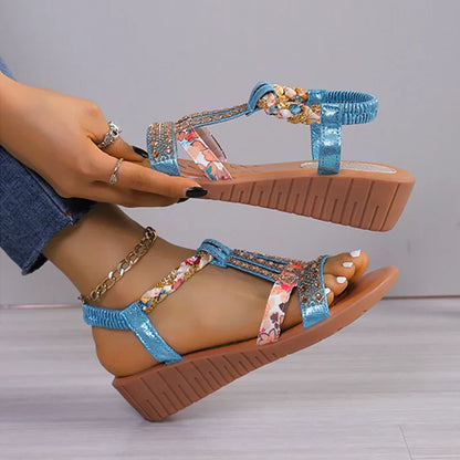 Women's Summer 2025 Hot Sale Orthopaedic Rhinestone Sandals