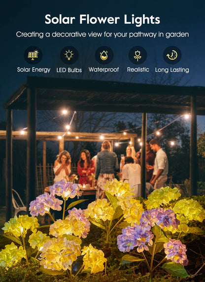 💐Chikalabs Garden Rose Solar Flower Lights