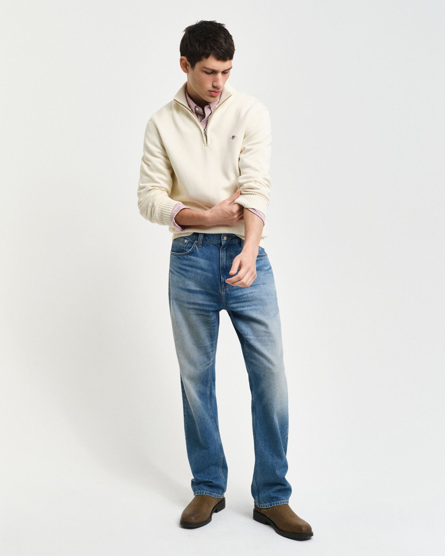 Casual Cotton Half-Zip Sweater