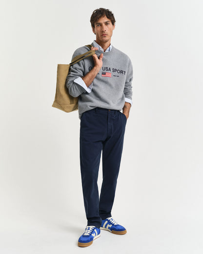 Slim Fit Dobby Structured Chinos