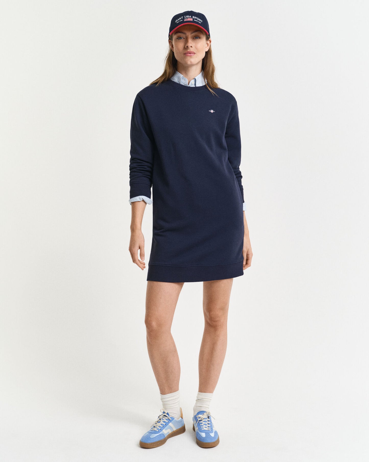 Shield Crew Neck Sweat Dress