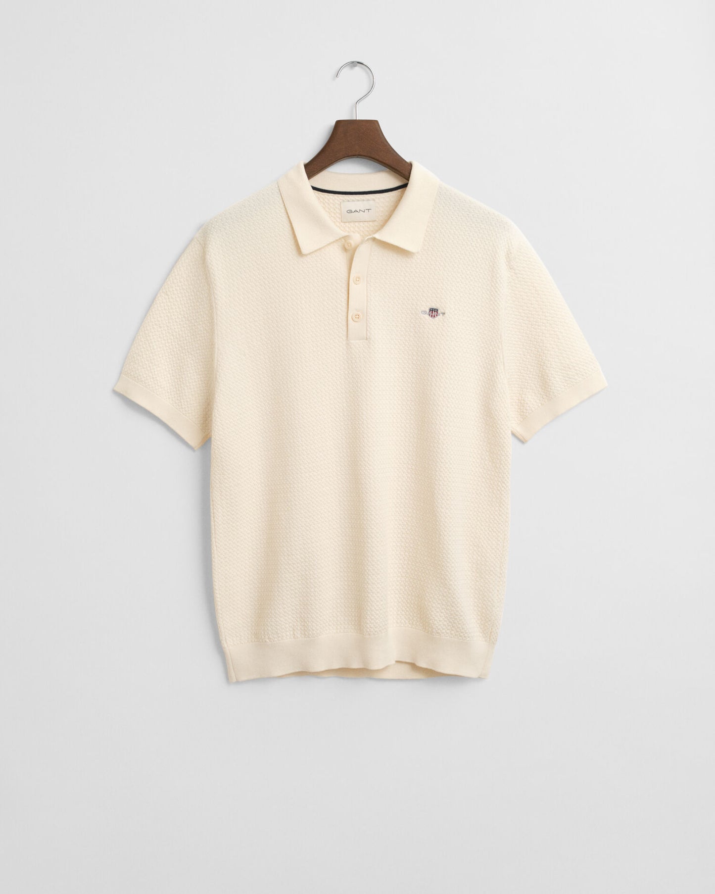 Textured Cotton Polo Shirt
