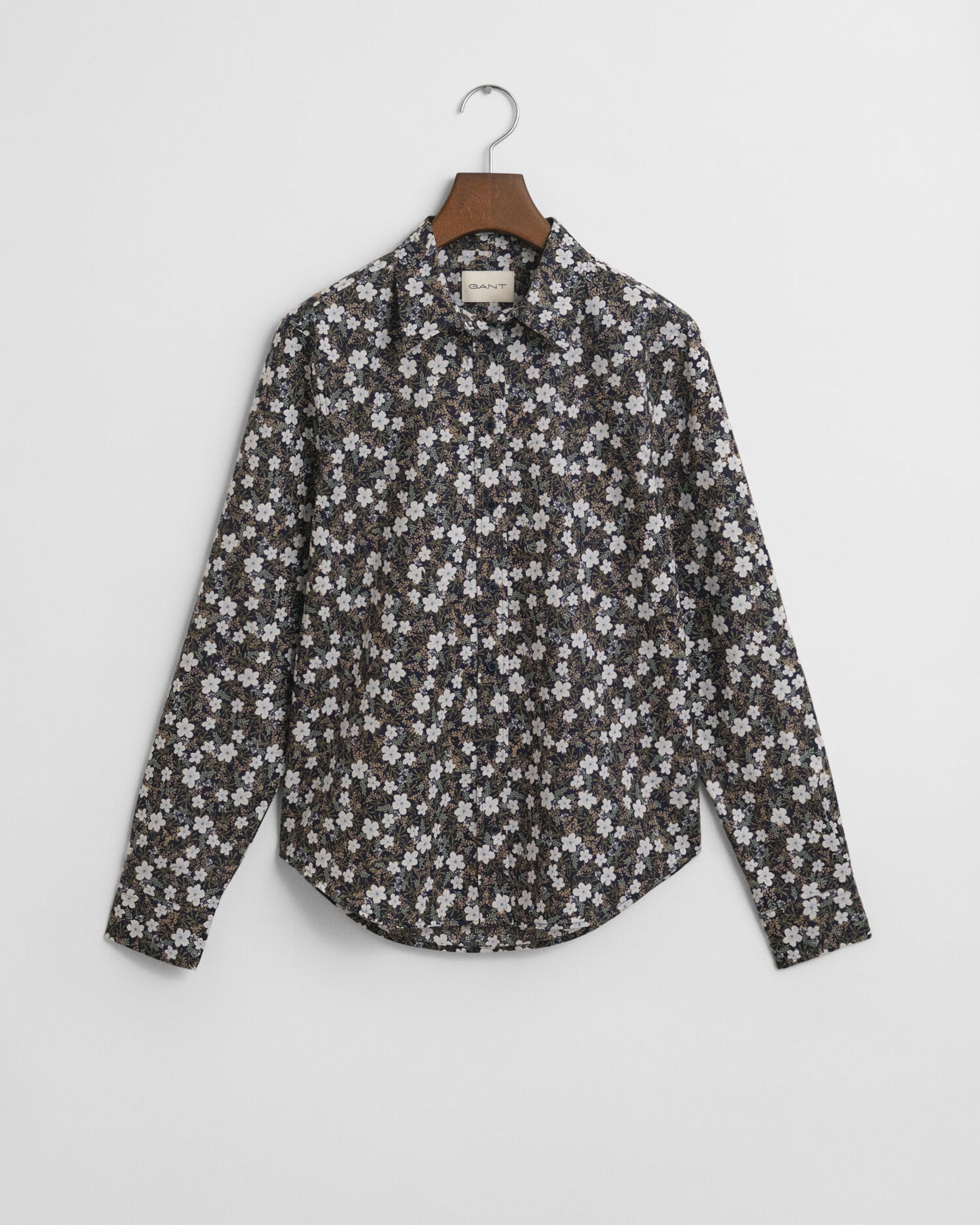 Regular Fit Floral Print Cotton Voile Shirt