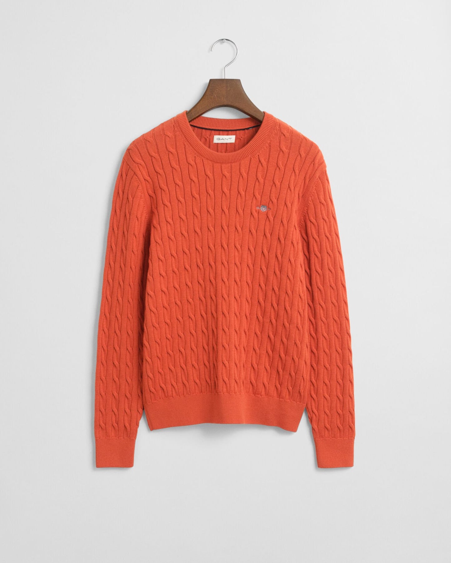 Teens Shield Cotton Cable Knit Crew Neck Sweater