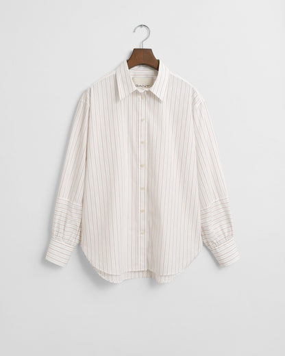 Relaxed Fit Striped Volume Sleeve Shirt