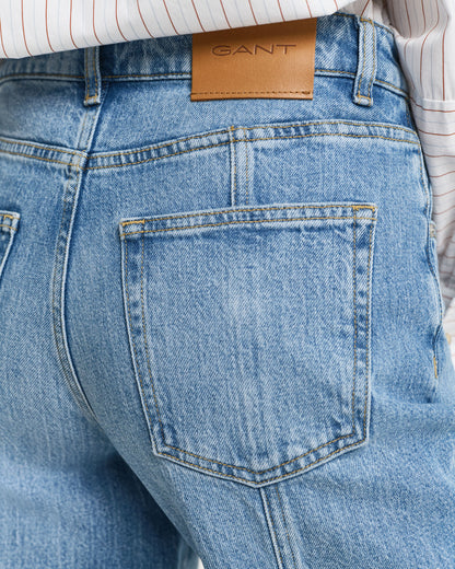 Relaxed Fit Straight Seam Jeans