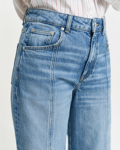 Relaxed Fit Straight Seam Jeans