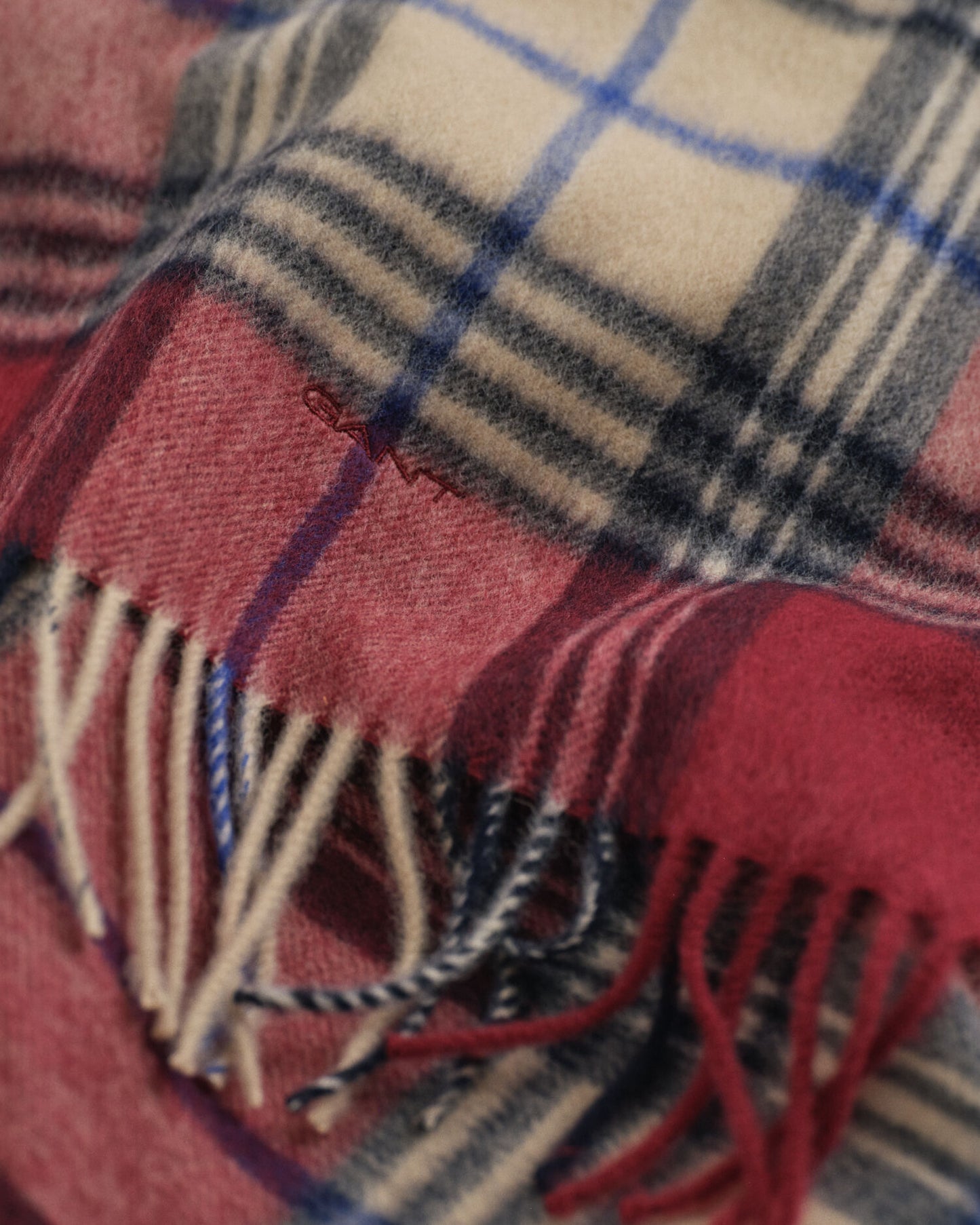 Checked Wool Scarf