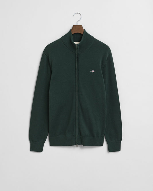 Casual Cotton Zip Cardigan