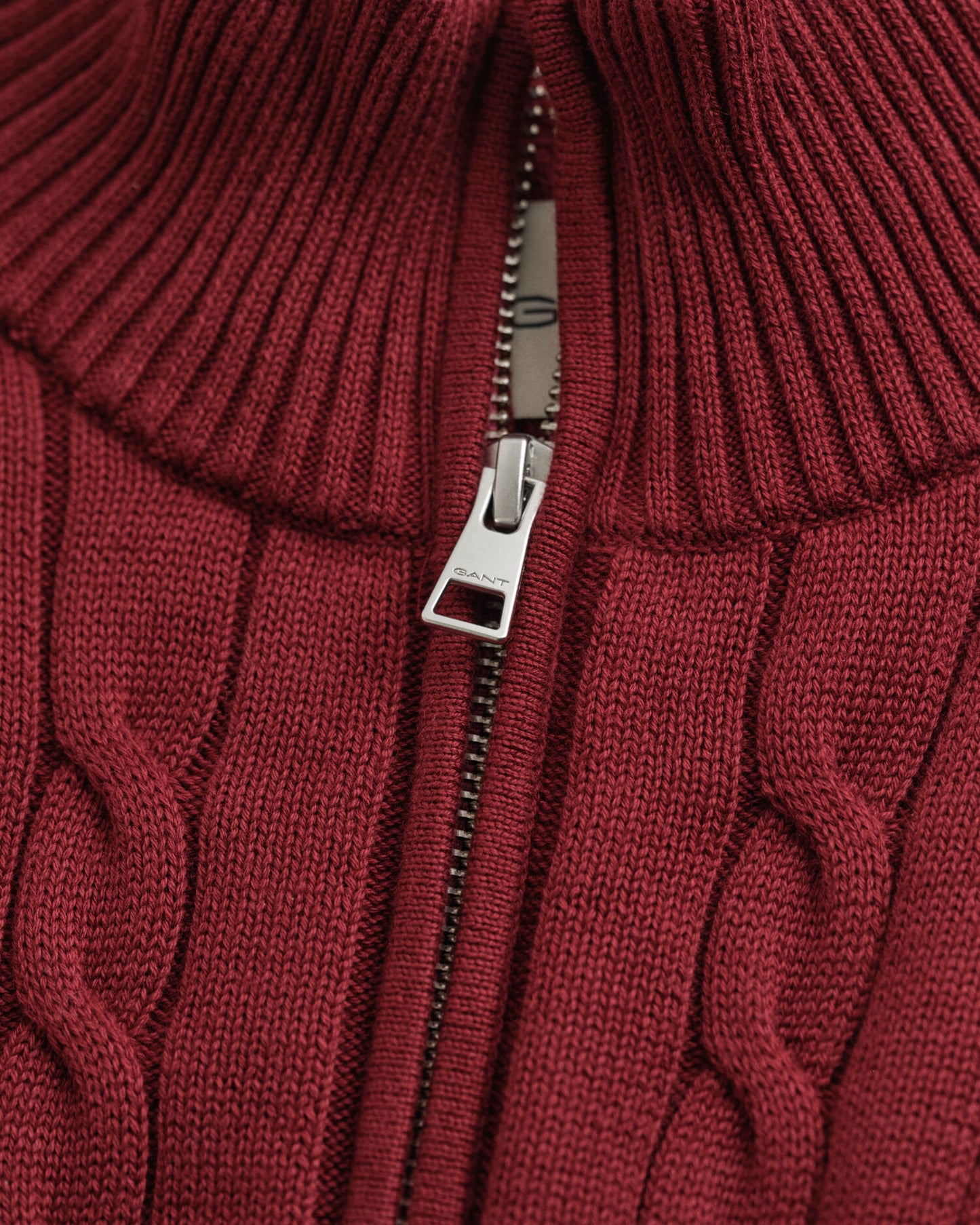 Cotton Cable Knit Half-Zip Sweater