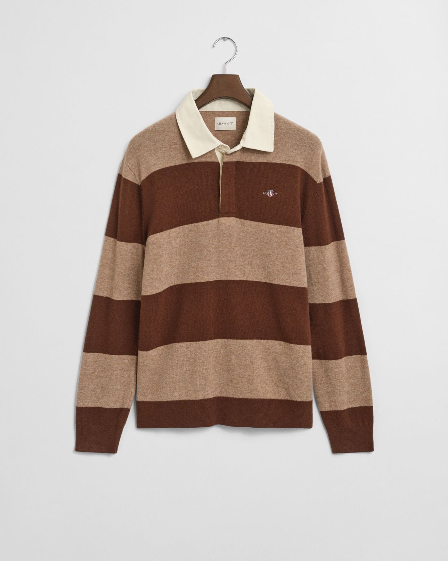 Striped Extra Fine Lambswool Rugger Sweater