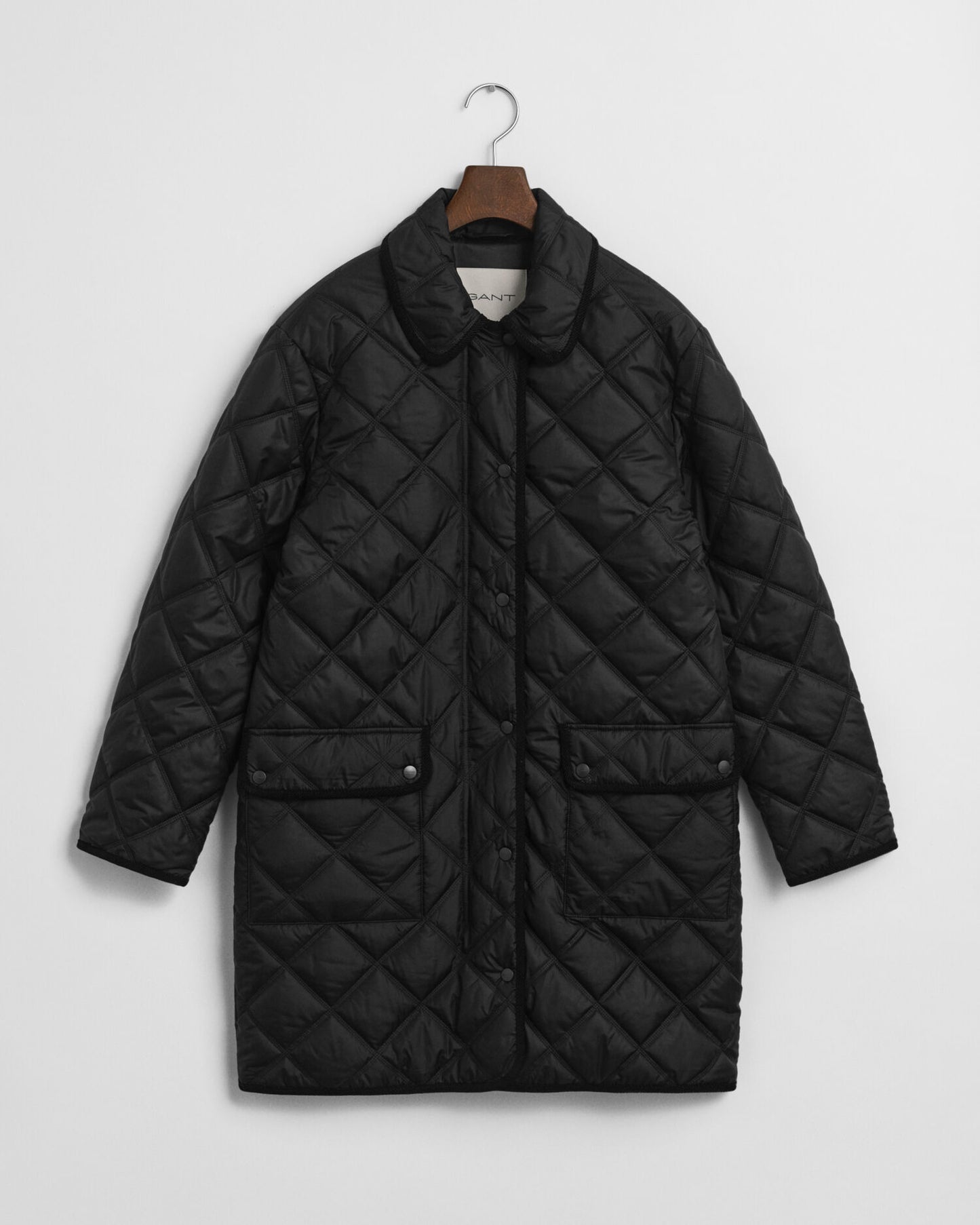 Quilted Corduroy Trim Coat