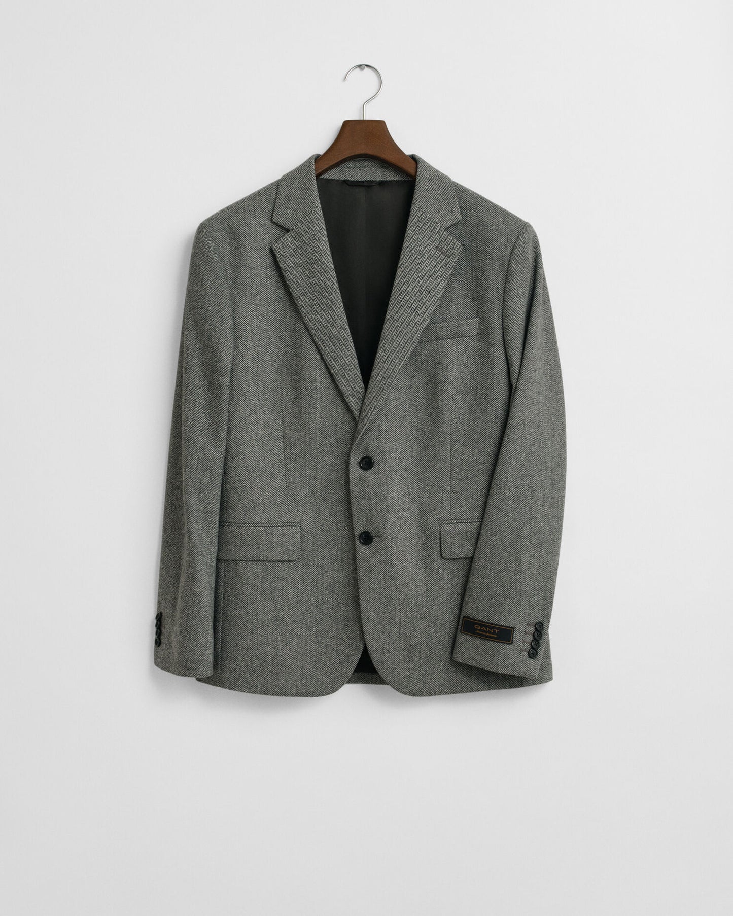 Slim Fit Flannel Herringbone Suit Jacket