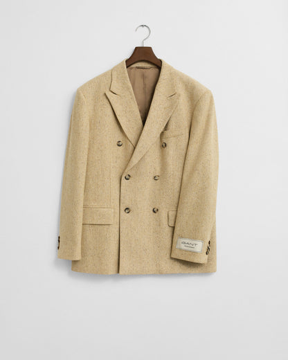 Relaxed Fit Nepps Herringbone Suit Jacket