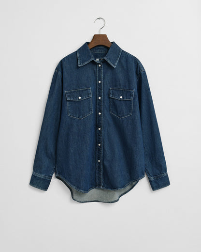 Relaxed Fit Pocket Denim Shirt