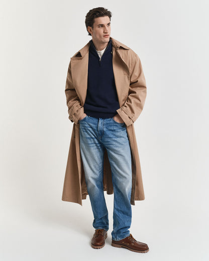 Casual Cotton Half-Zip Sweater