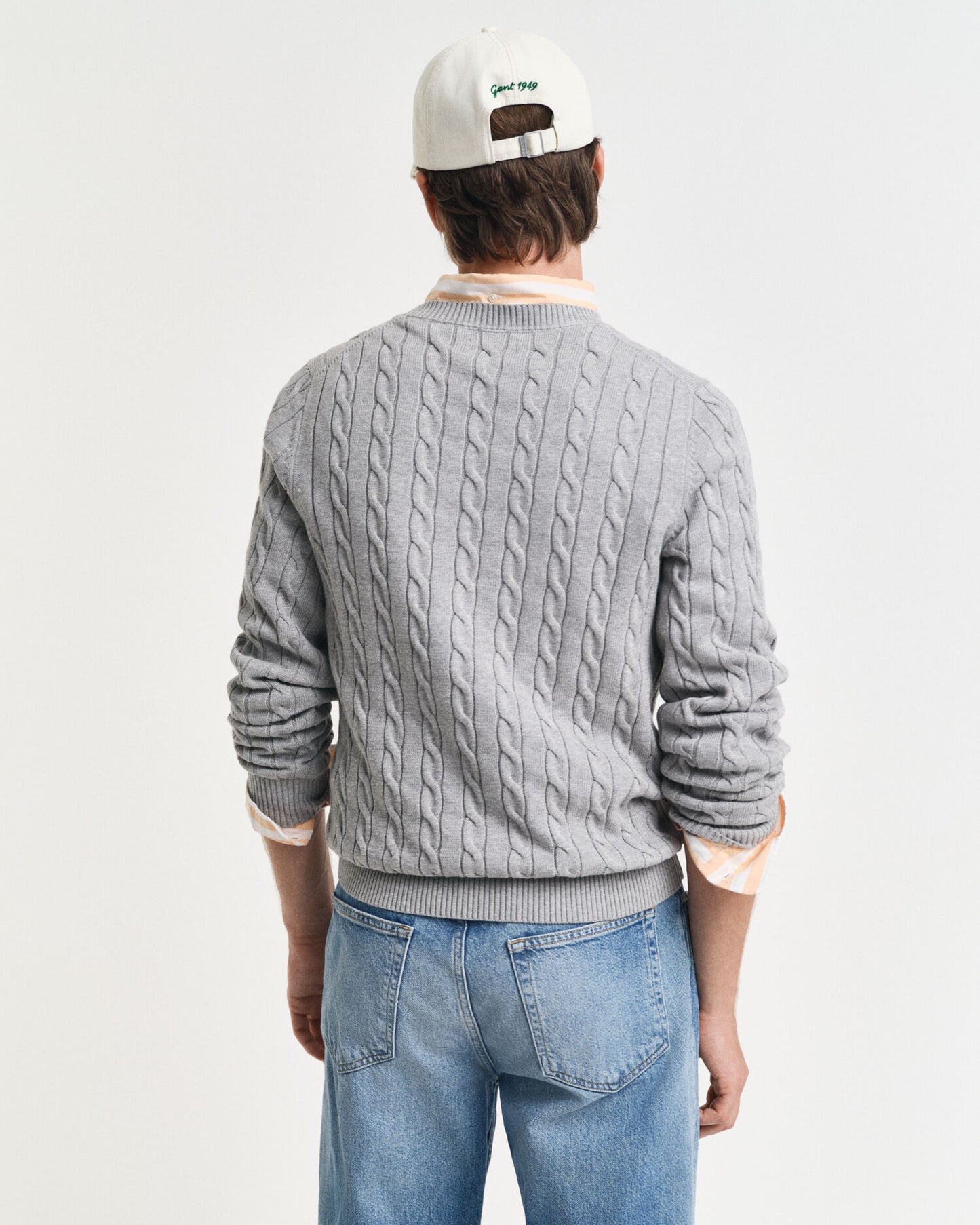 Cotton Cable Knit Crew Neck Sweater