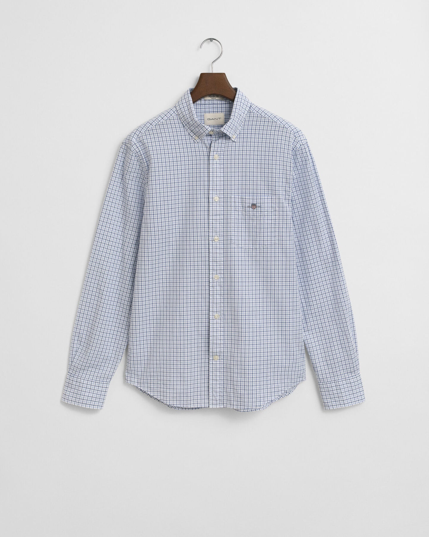 Regular Fit Micro Checked Classic Poplin Shirt