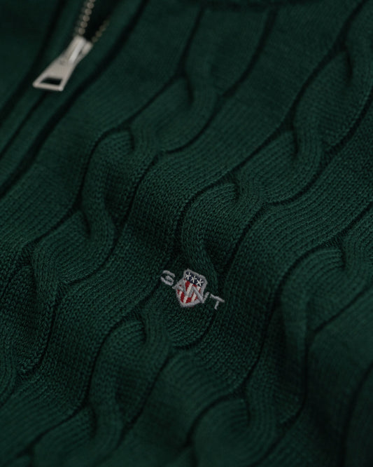 Teens Cotton Cable Knit Half-Zip Sweater