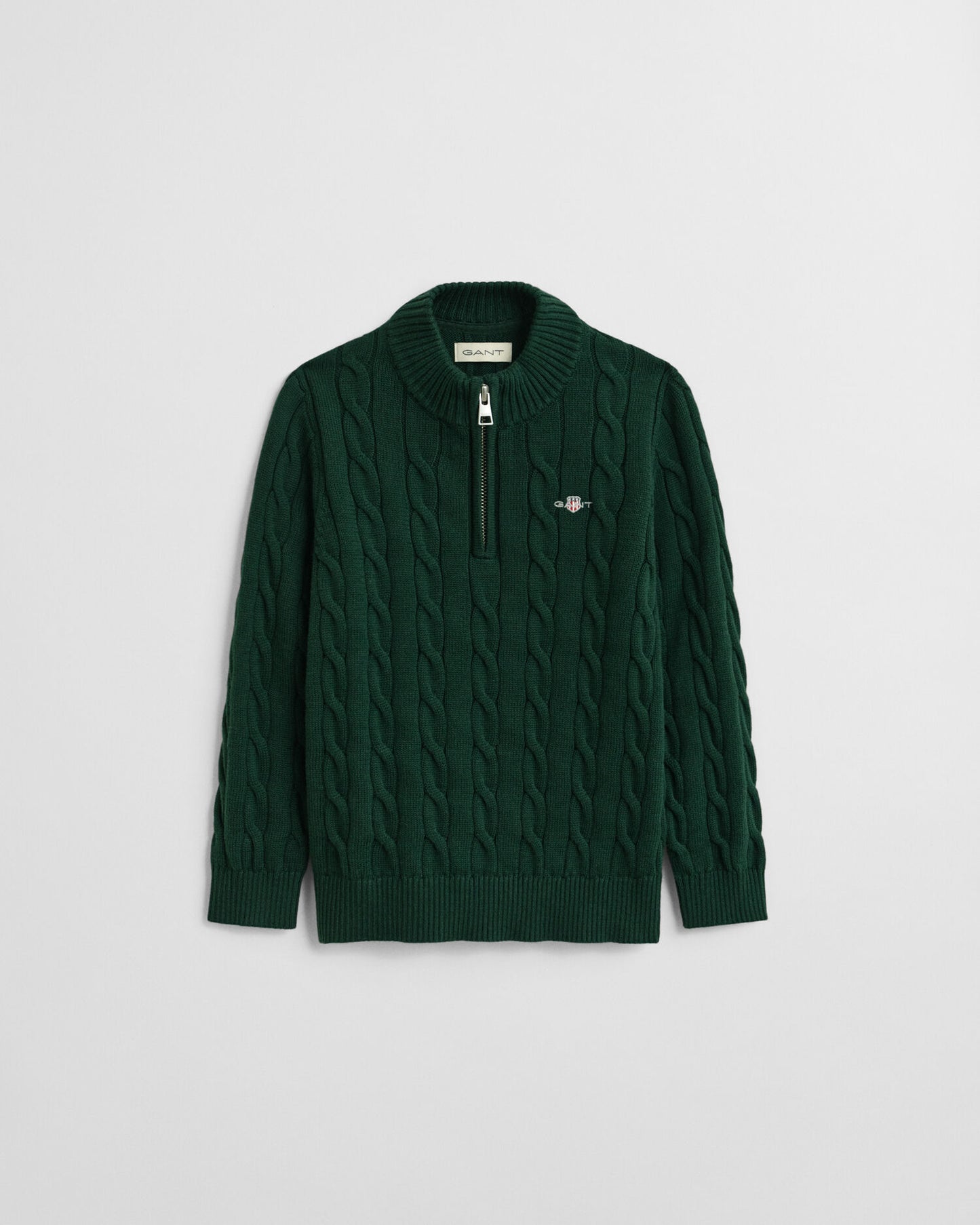 Kids Cotton Cable Half-Zip Sweater