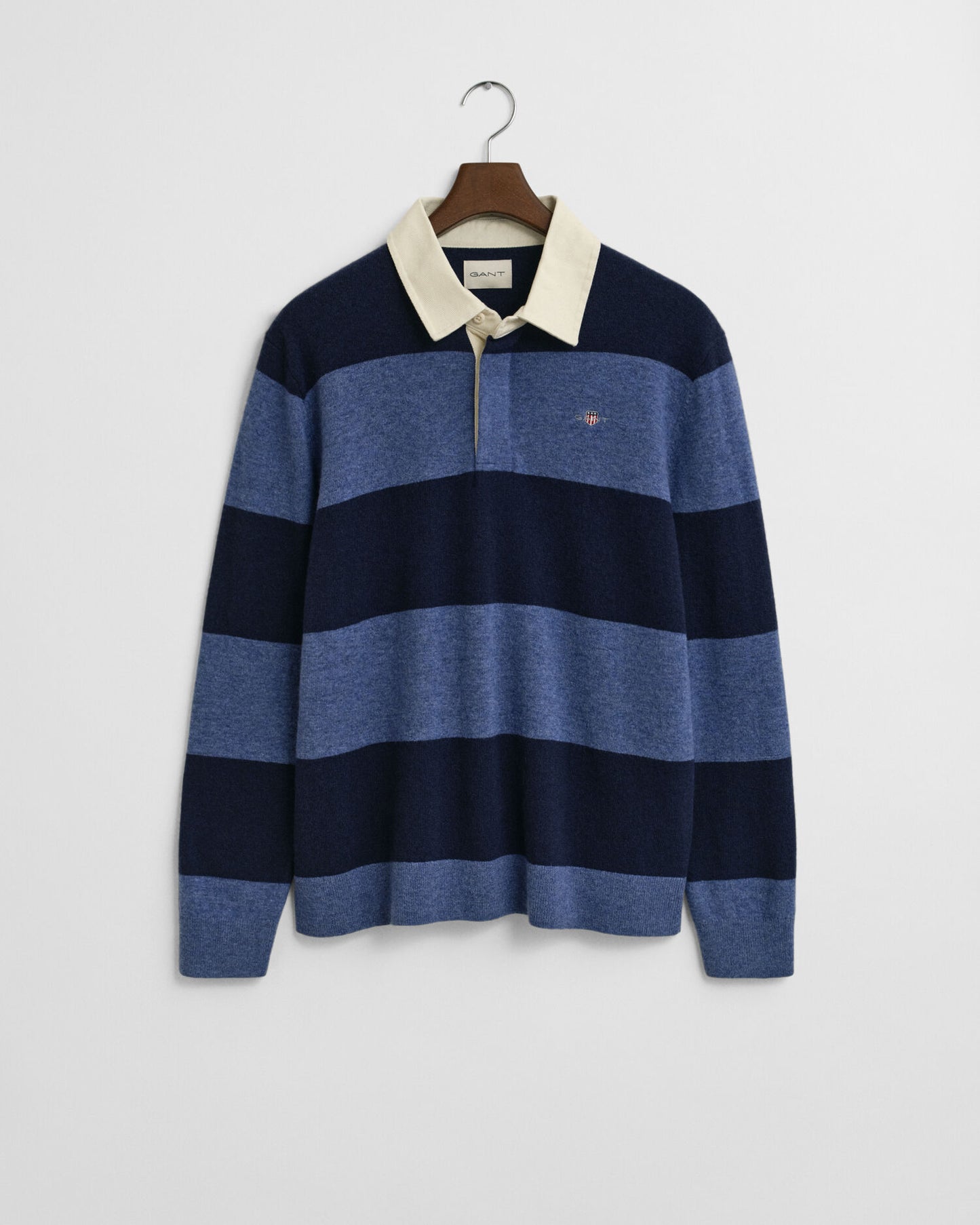 Striped Extra Fine Lambswool Rugger Sweater