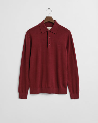 Extra Fine Merino Wool Polo Sweater