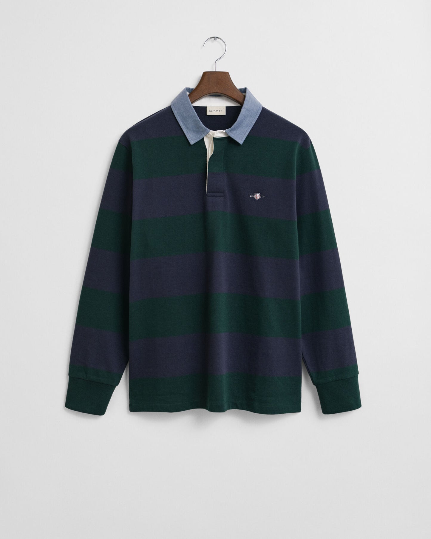 Chambray Collar Striped Heavy Rugger