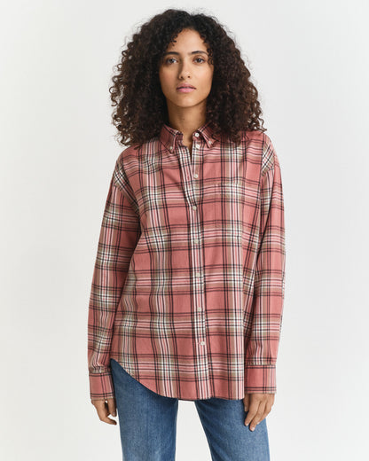 Relaxed Fit Checked Flannel Shirt