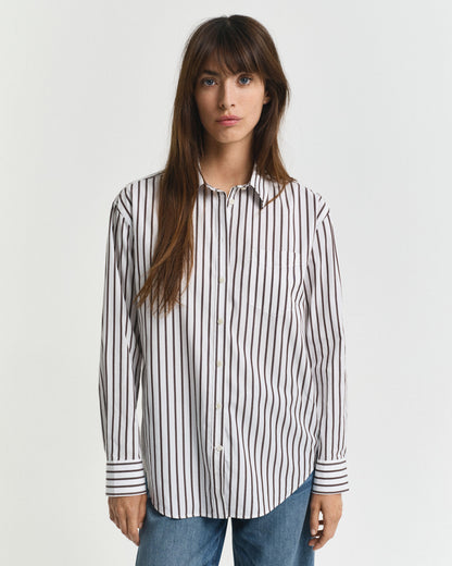 Relaxed Fit Classic Striped Poplin Shirt