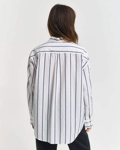 Oversized Classic Striped Poplin Shirt