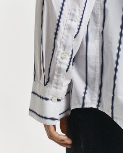 Oversized Classic Striped Poplin Shirt