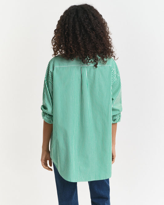 Oversized Classic Striped Poplin Shirt