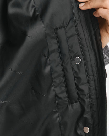 Quilted Corduroy Trim Coat