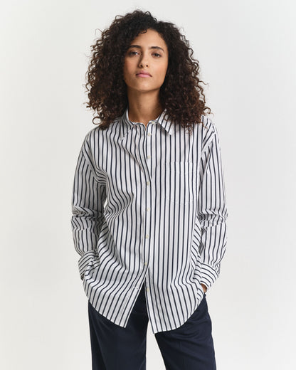 Relaxed Fit Classic Striped Poplin Shirt