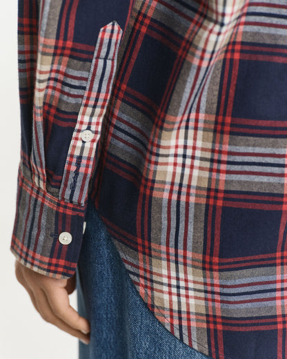 Relaxed Fit Checked Flannel Shirt