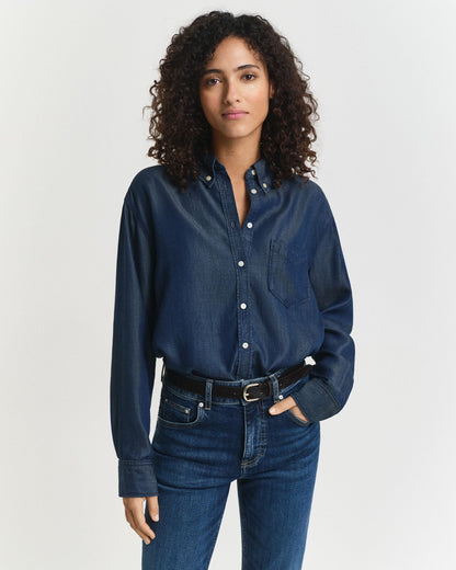 Relaxed Fit Indigo Shirt