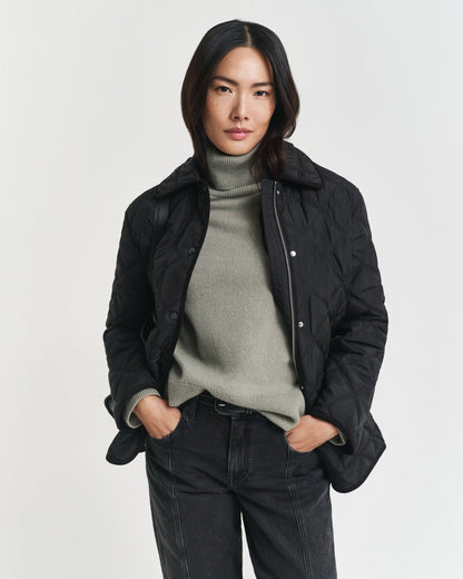 Quilted Corduroy Trim Jacket