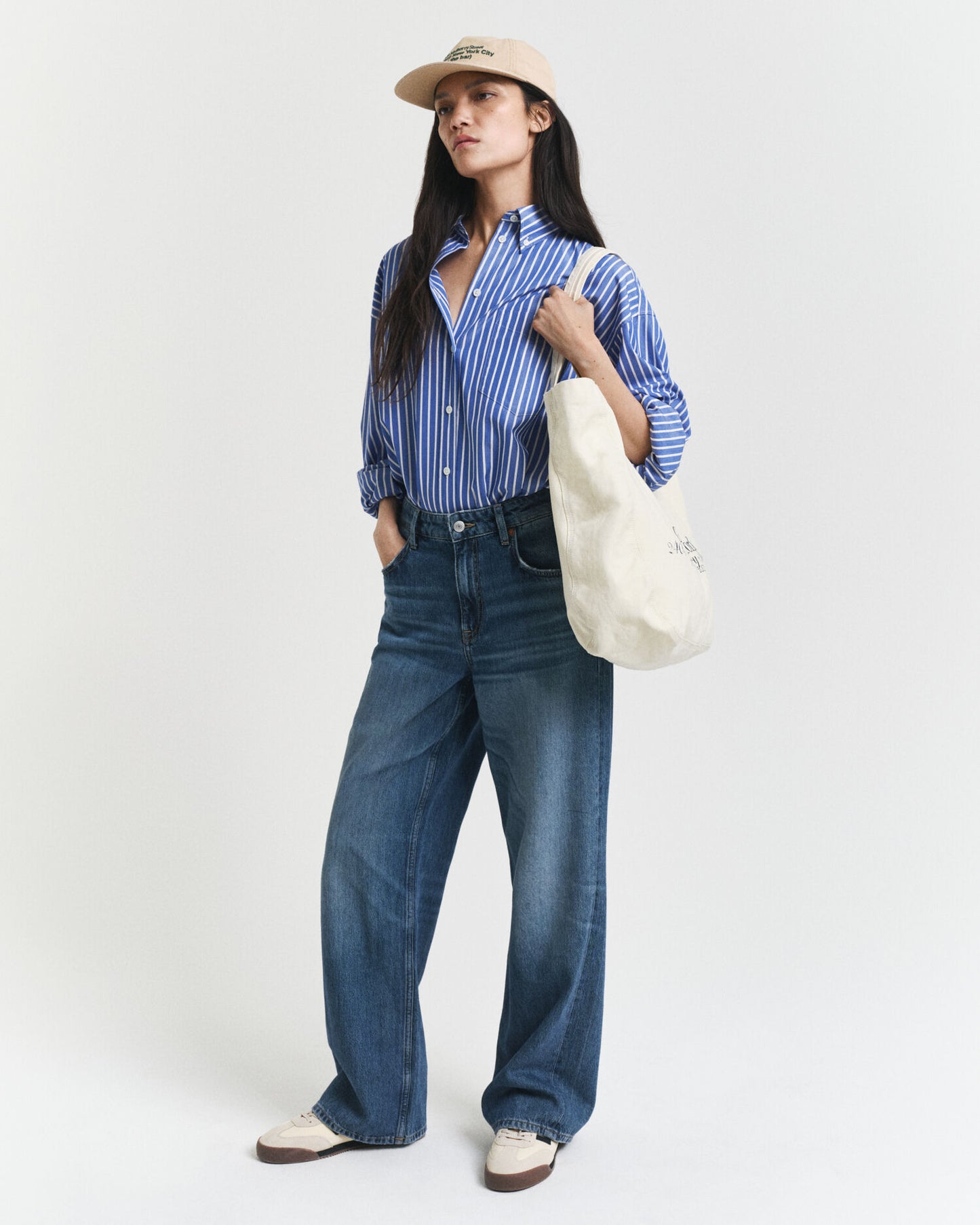 Oversized Striped Poplin Shirt